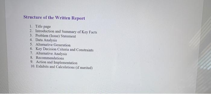 BUS 290 Case Assignment Instructions - Fall 2020