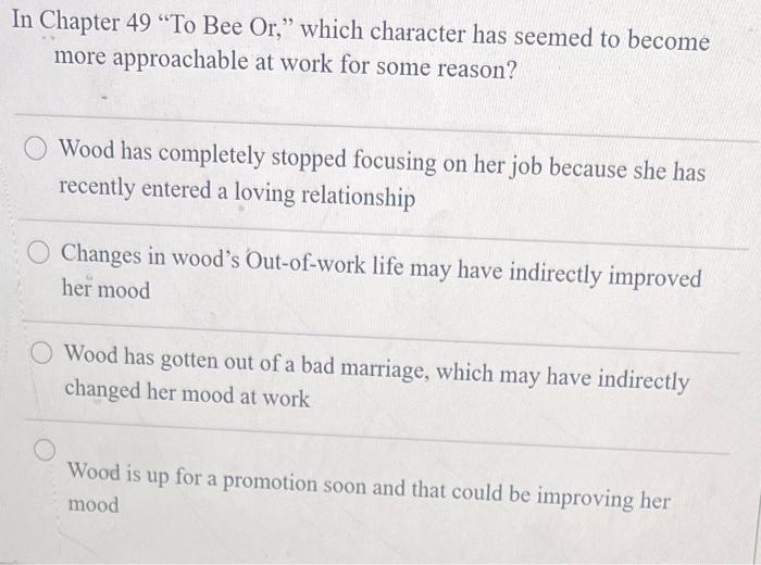 Chapter 49 "To Bee Or," which character has