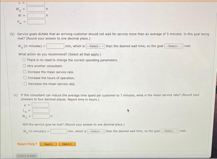consultant averages 10 minutes with each