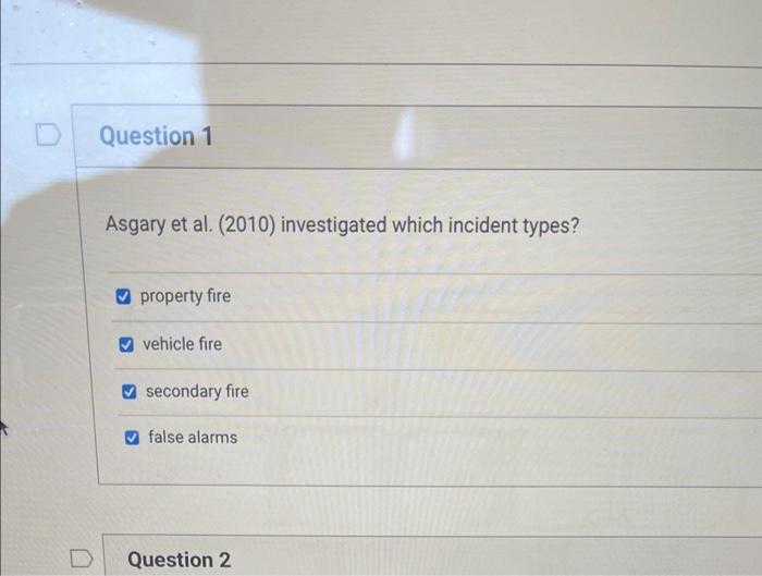 Asgary et al. (2010) investigated which incident