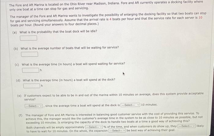The Fore and Aft Marina is located on the Ohio