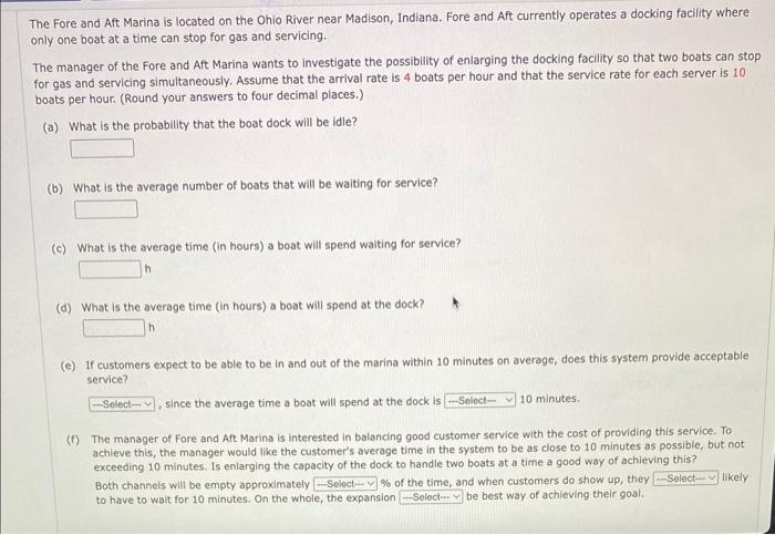 The Fore and Aft Marina is located on the Ohio