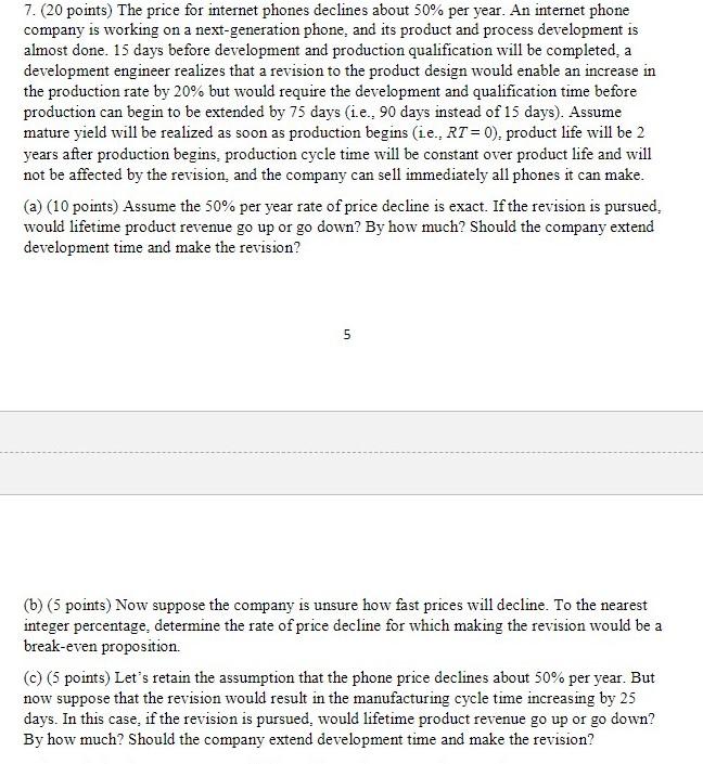 Please, Help me answer this question!!!! 7. ( 20