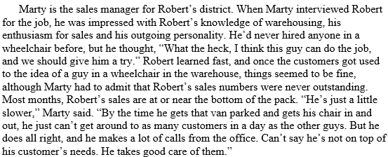 After reading the case study, describe the