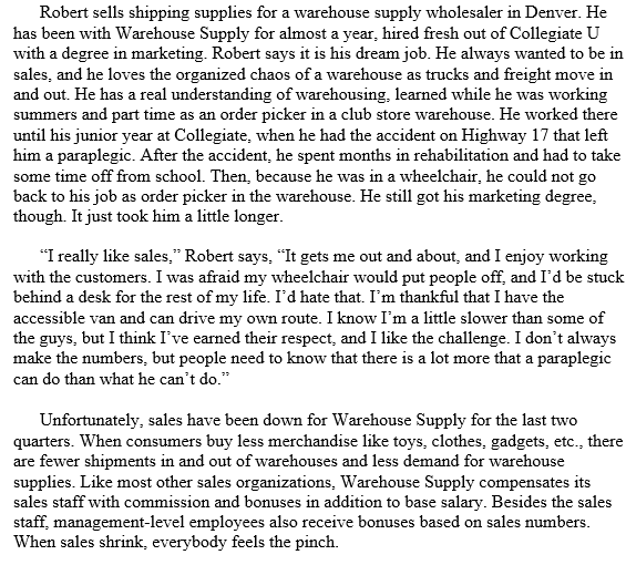 After reading the case study, describe the