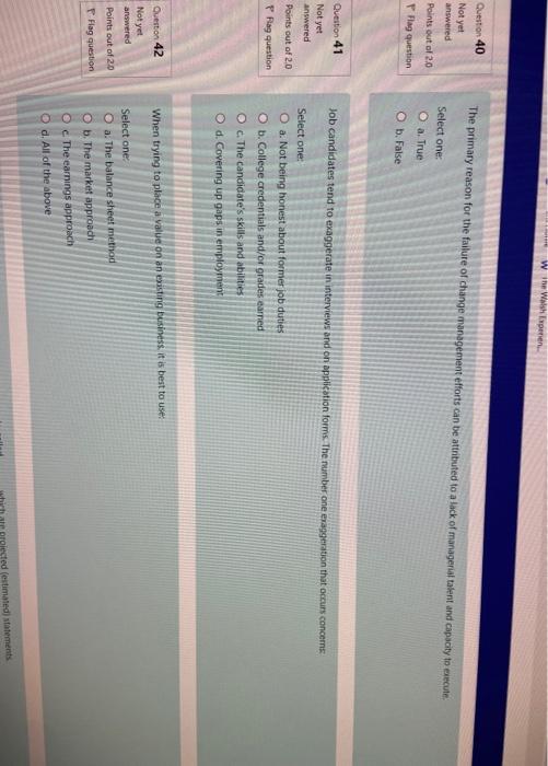 We Wapenen Question 40 The primary reason for the