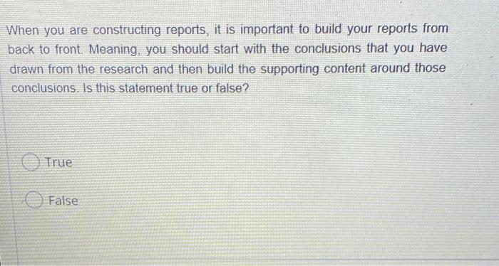 When you are constructing reports, it is