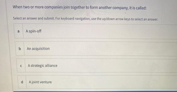 One LOB/SBU with no relationship to another is