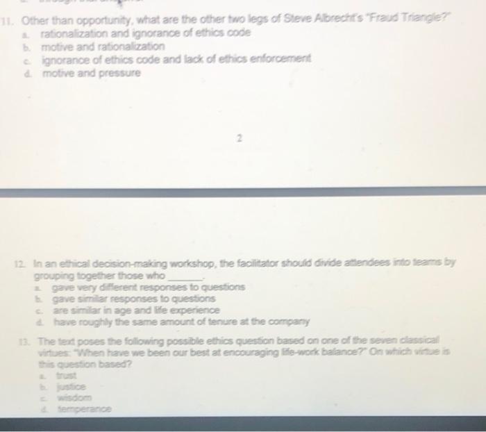 1. In which of the following ways does a code of