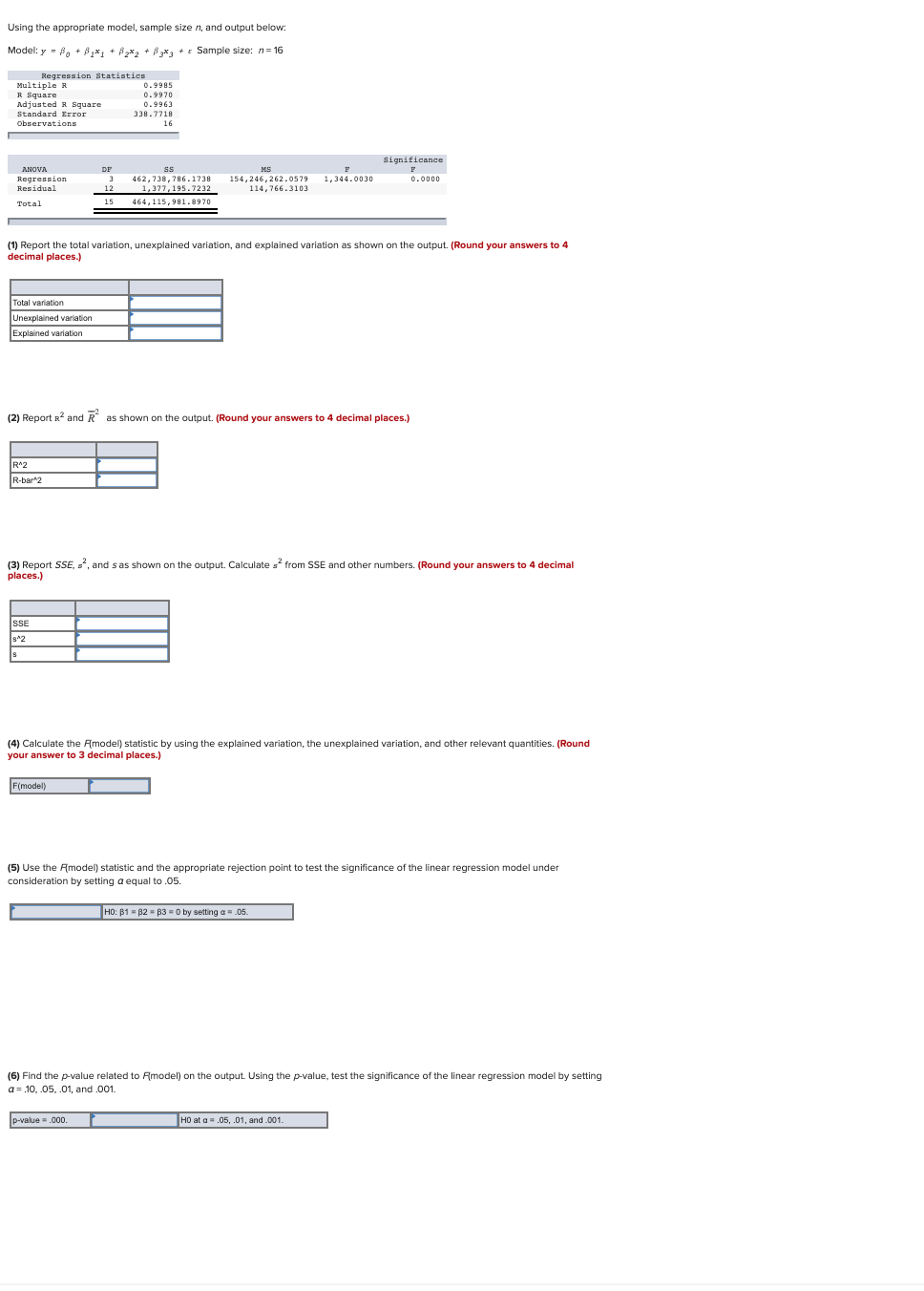 Using the appropriate model, sample size n, and