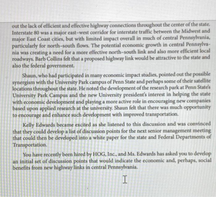 Develop a list of discussion points that would