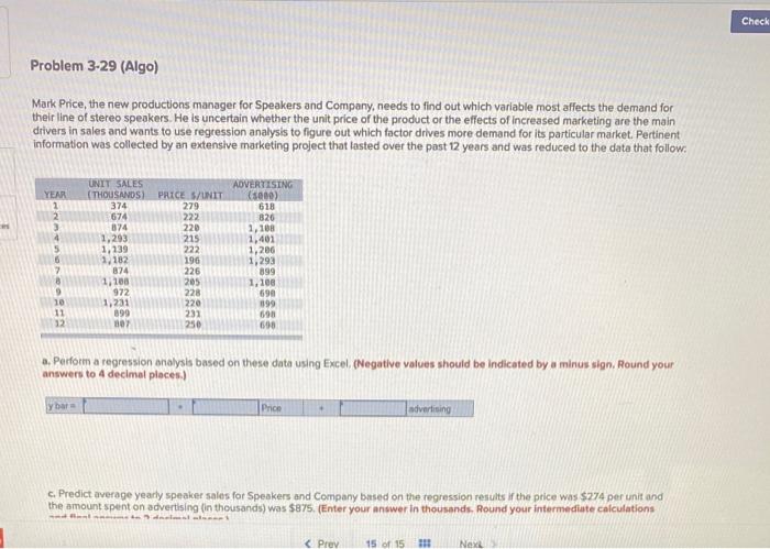 help please Check Problem 3-29 (Algo) Mark Price,