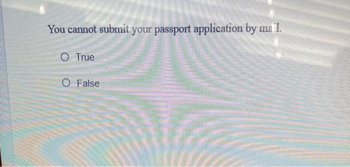 You cannot submit your passport application by