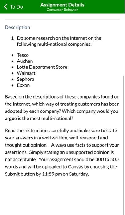 CONSUMER BEHAVIOR. Description 1. Do some