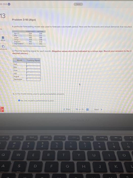 2: Ch3 Se 13 Problem 3-18 (Algo) A particular