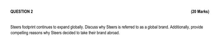 Question 2 based on case study In the Zose with