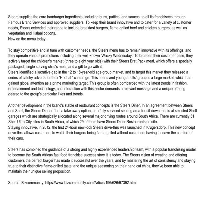 Question 2 based on case study In the Zose with