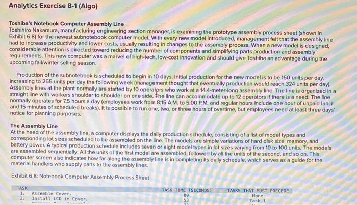 Toshiba's Notebook Computer Assembly Line