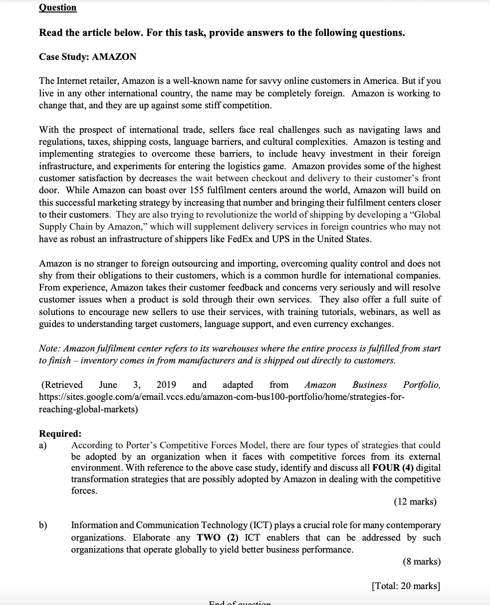 Read the article below. For this task, provide