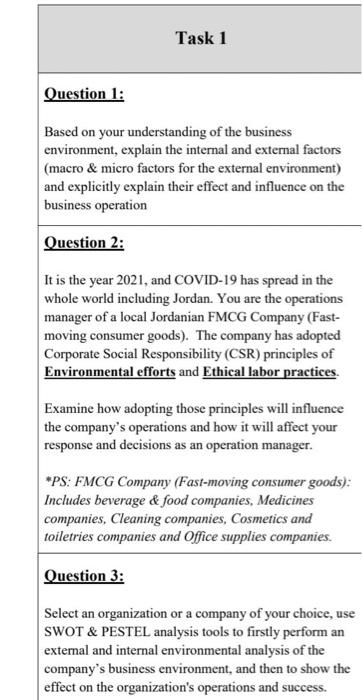 Task 1 Question 1: Based on your understanding of