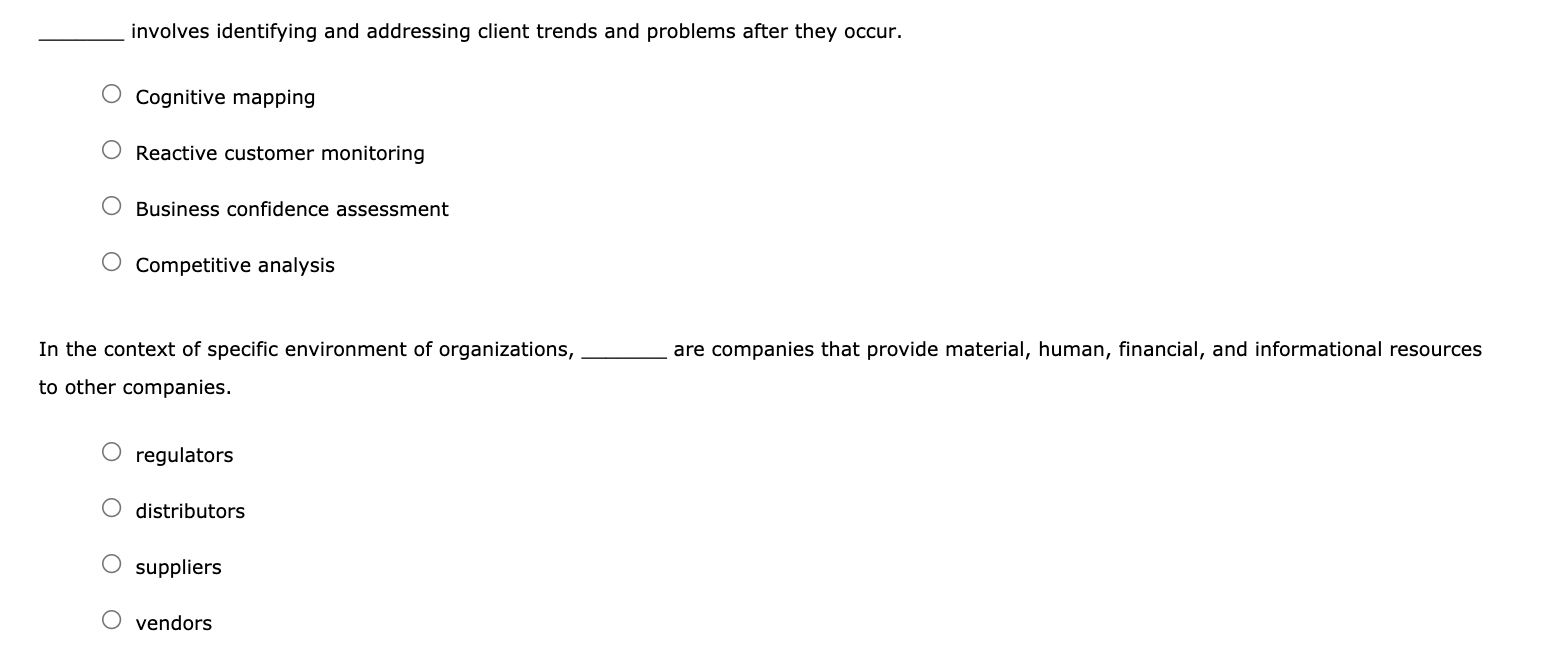 involves identifying and addressing client trends
