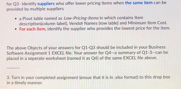 Instructions This is a data analysis EXCEL