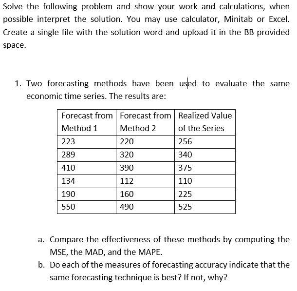 Solve the following problem and show your work