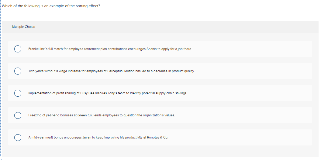 Which of the following is an example of the