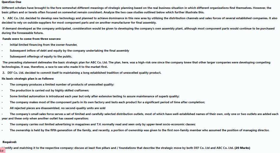 basic pillars and or tenets often focused on