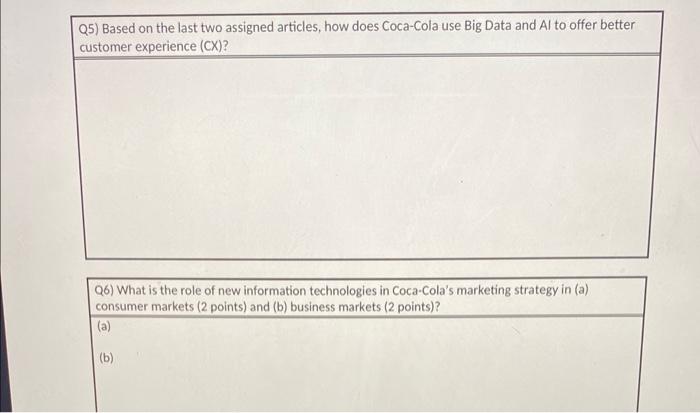 Q5) Based on the last two assigned articles, how
