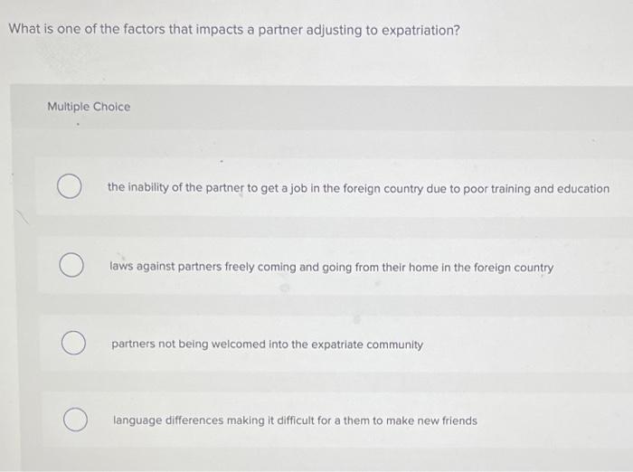 What is one of the factors that impacts a partner