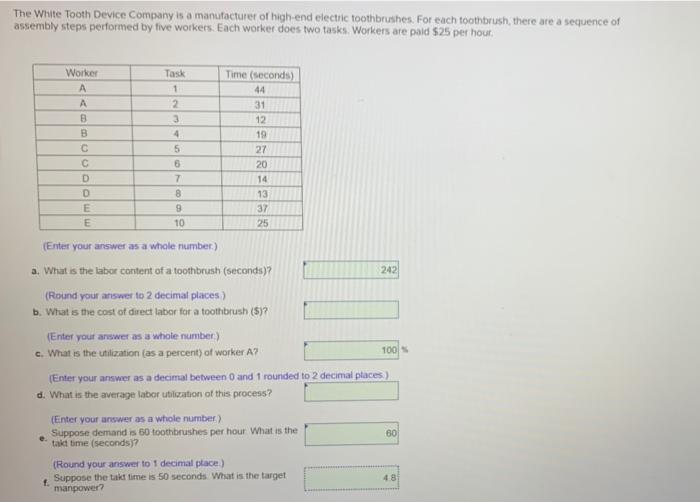 The White Tooth Device Company is a manufacturer