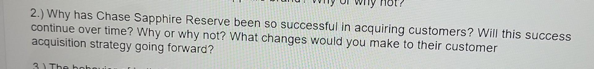 2.) Why has Chase Sapphire Reserve been so