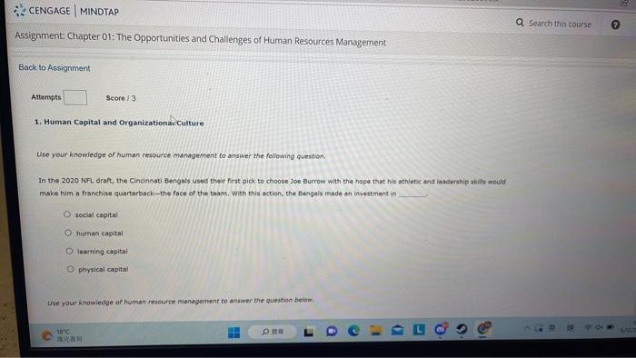 Assignment: Chapter 01: The Opportunities and