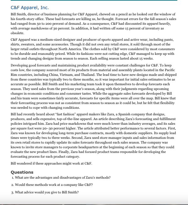 3 Question Case Study 1. What are the advantages