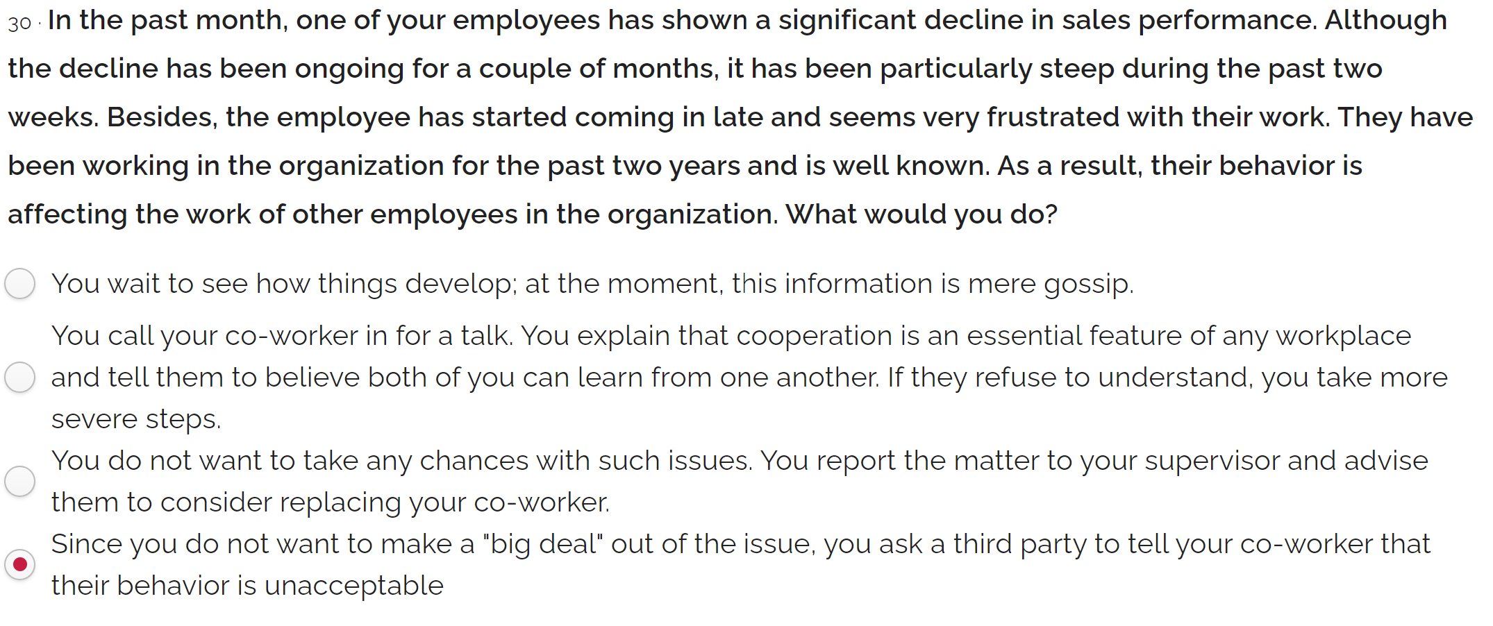 SOLVE AND EXPLAIN THE CORRECT ANSWER THE OPTION