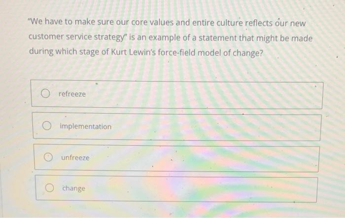 "We have to make sure our core values and entire