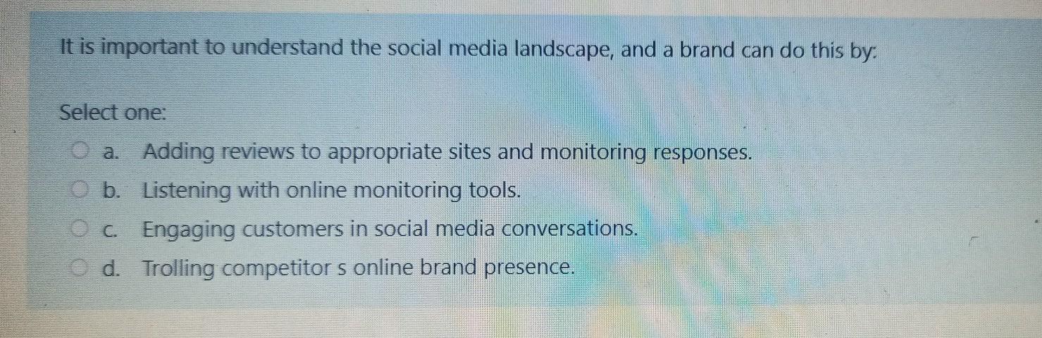 It is important to understand the social media