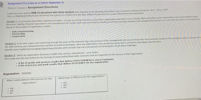 Assignment (1) due on or before September 15