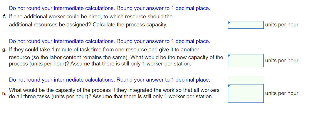 Consider a process consisting of three resources.