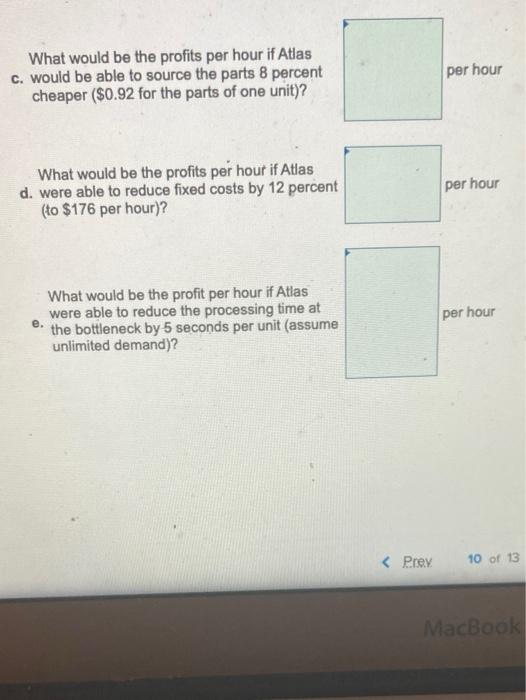 . Atlas Inc. is a toy bicycle manufacturing