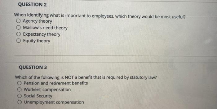 QUESTION 2 When identifying what is important to