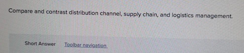 marketing Compare and contrast distribution