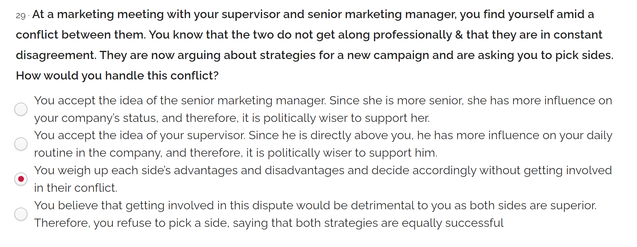 SOLVE AND EXPLAIN THE CORRECT ANSWER THE OPTION