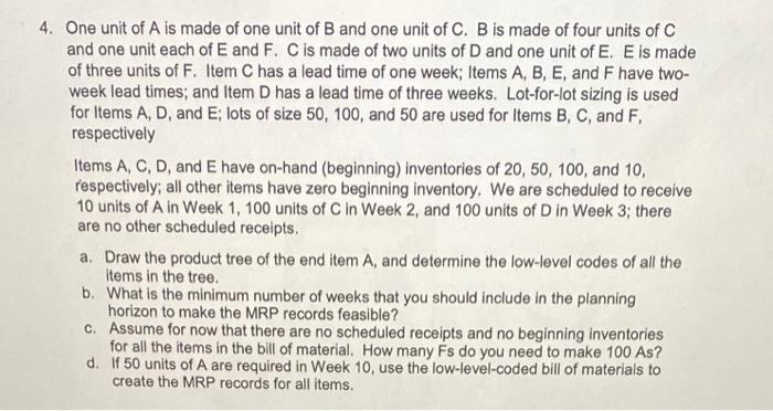 One unit of A is made of one unit of B and one