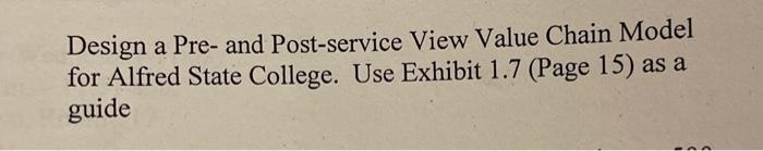 Design a Pre- and Post-service View Value Chain