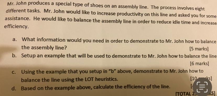 Mr. John produces a special type of shoes on an