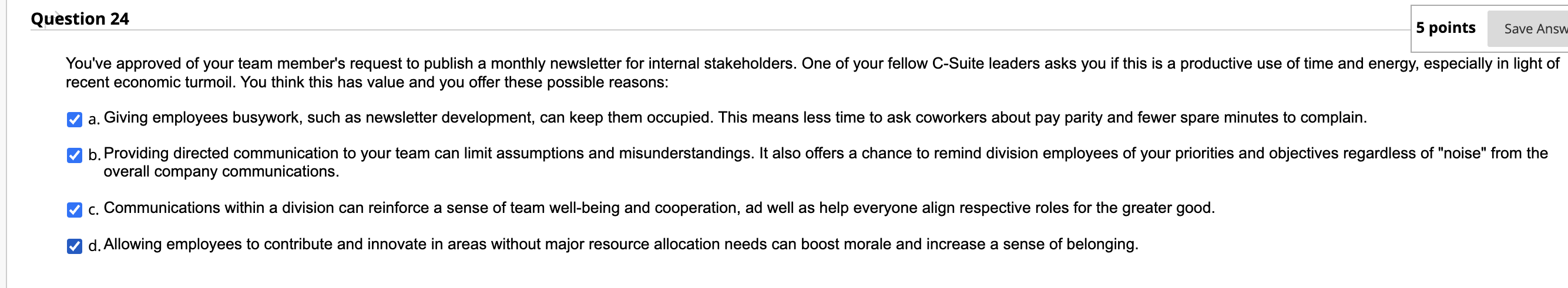 recent economic turmoil. You think this has value