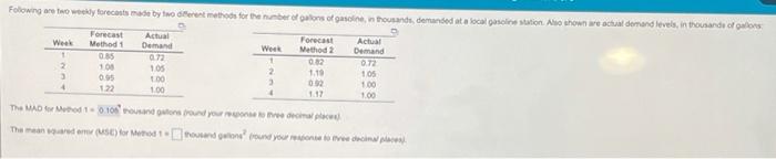 please help!! + Following are two weekly