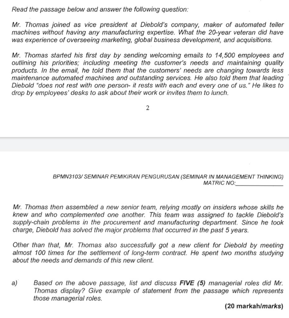 Read the passage below and answer the following